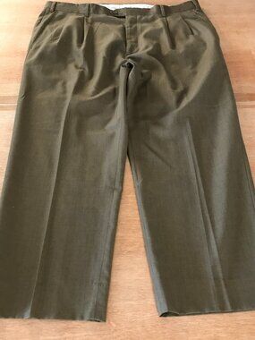Santorelli Luxury Serge Como 100% Virgin Wool Dress Pants Men 40x26 Brown Italy